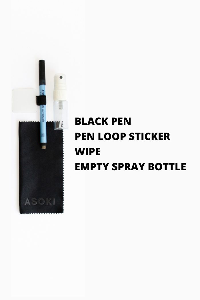 Wet erase pen wipe pen loop included