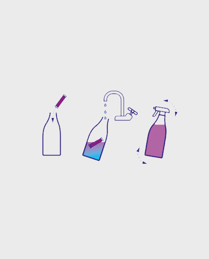 Diagram showing how to make your own cleaning spray