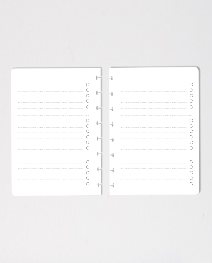 Set of two erasable to-do list pages on grey background