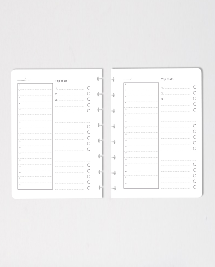 Two empty whiteboard planner pages