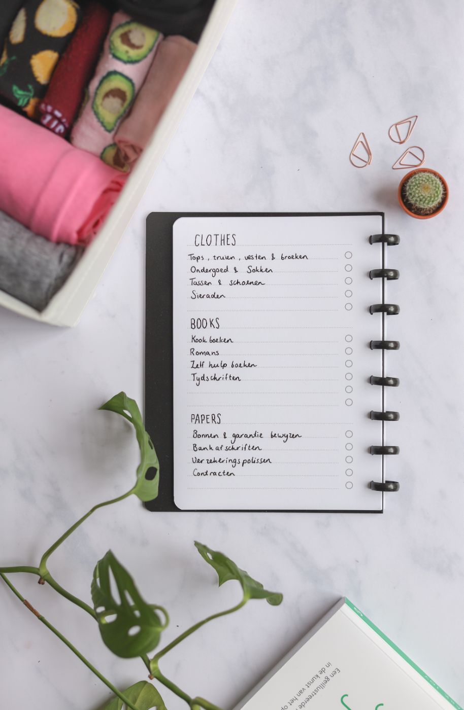 Erasable to-do list page with three sections
